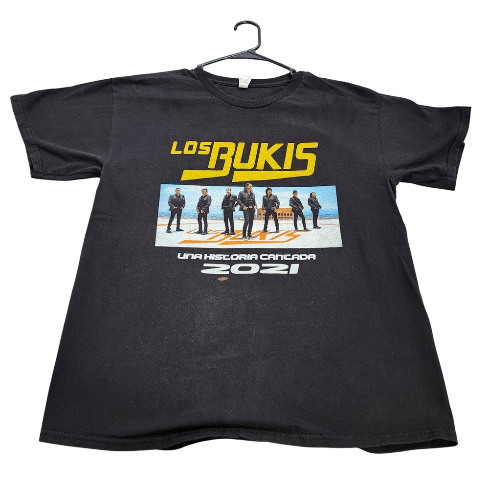 Los Bukis Una Historia Cantada 2021 Tour Graphic T-Shirt Mens Lg Black Alstyle